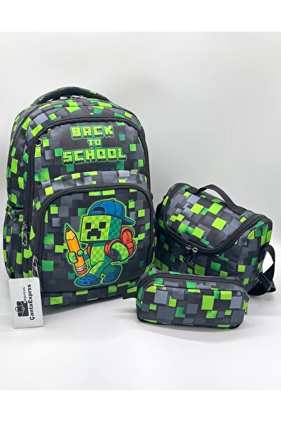 Bevitton Suport stilou cu model de caractere negru Nutriție băiat geantă pent...