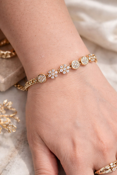 Rostil Efect Bratara din inox placata cu aur