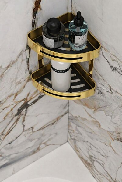 VİVA Banyo Köşe Rafı İkili Paslanmaz Çelik