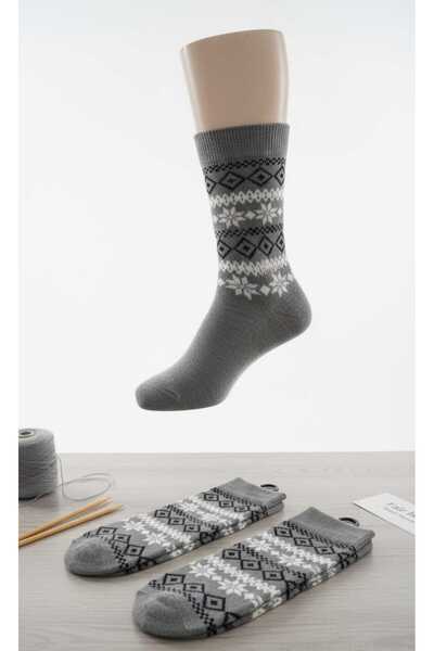 KAIYA İskandinav Geometrik kış desenli Uzun/Kolej tipi Unisex Çorap