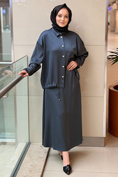 Ghisa Kloş Saten Etek