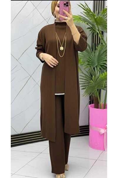 GÜZEL TRİKO Fitilli Üçlü Triko Takım