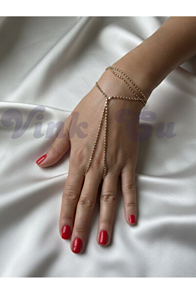 Vink Cu Gold Colored Mirrored Shiny Chain Shahmeran