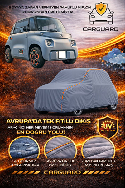 CarGuard Citroen Ami Uyumlu Premium Araba Brandası Miflonlu Oto Branda Çadır ...