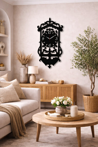 Ensa Design Guguklu Saat Görünümlü Klasik Ahşap Duvar Saat - Klasik Duvar Saa...