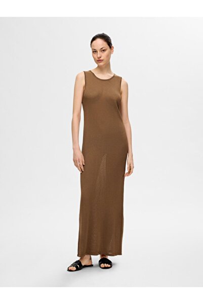 Selected Femme Maxikleid Viskosemix Strick