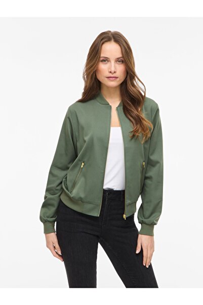 VILA Bomberjacke VIBUBBLE Reißverschluss