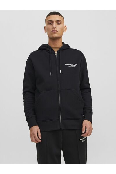 Jack & Jones Φούτερ με κουκούλα με στάμπα