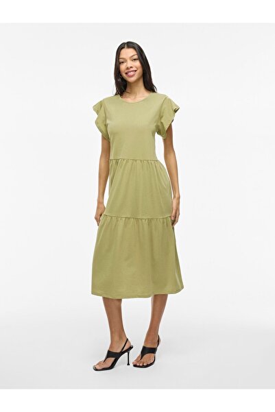 VILA Maxikleid Kurzarm