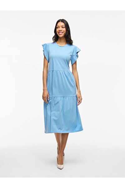 VILA Maxikleid Kurzarm