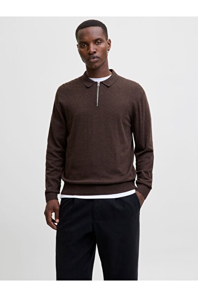 Jack & Jones Pletené polo tričko jednobarevné
