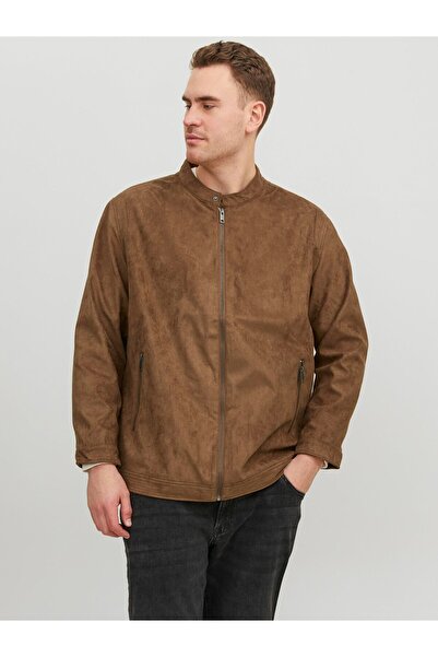 Jack & Jones Plus Bikerjacke in Lederoptik Plus Size Bikerjacke in Lederoptik