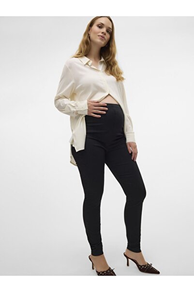 Mama Licious Umstandsjeans mit Slim Fit Slim Fit Hohe Taille Jeggings