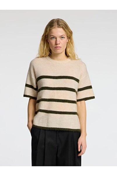 Selected Femme Oberteil Kurzarm Wollgemisch