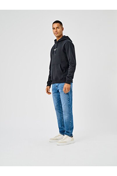 Only & Sons Schwarzes Herren-Sweatshirt mit Kapuzenkragen ONSCURATED REG HOOD...