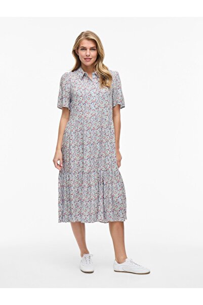 VILA Maxikleid Kurzärmeliges