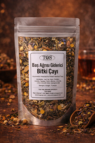 TOS The Organic Spices شاي الأعشاب الأيورفيدية لتخفيف آلام الرأس 100 جرام (1....