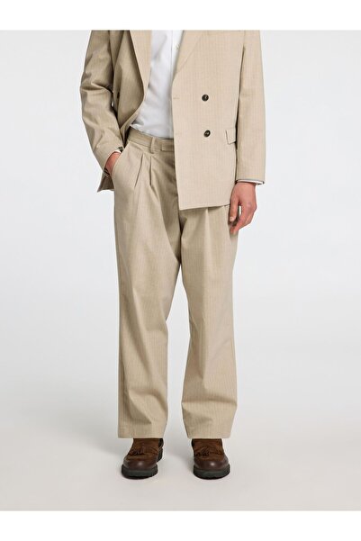 Selected Homme Anzughose Relaxed Fit Nadelstreifen