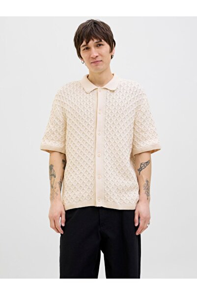 Jack & Jones Pletené polo tričko jednobarevné