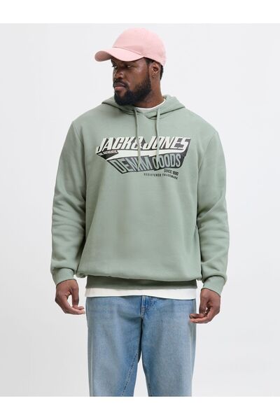 Jack & Jones Plus Kapuzenpullover mit Logo