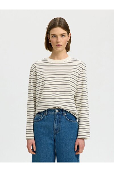 SELECTED Langarmshirt Gestreiftes