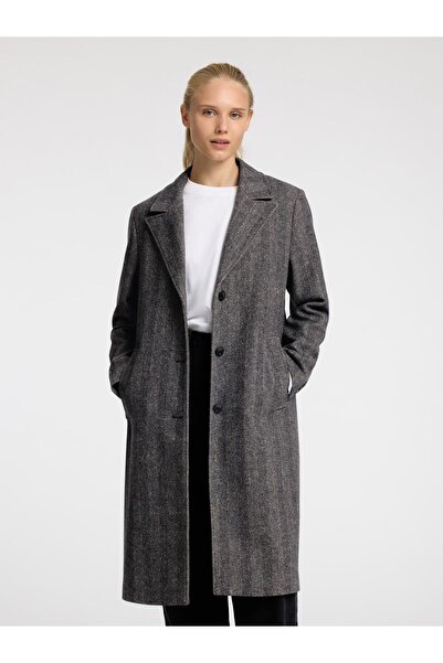 Selected Femme Langer Mantel Wollgemisch