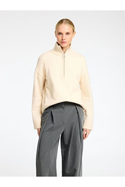 Selected Femme Half-zip Pullover Wollgemisch