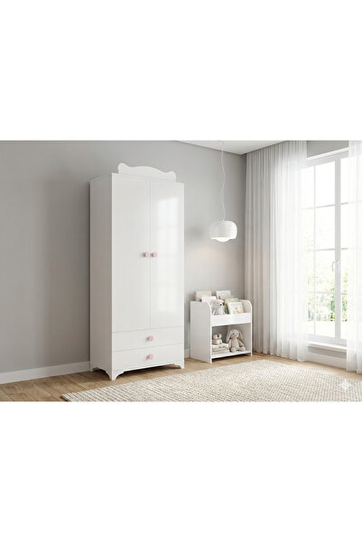 Patiko Furniture Patiko Sahra 058 2 Kapılı Dolap Pembe
