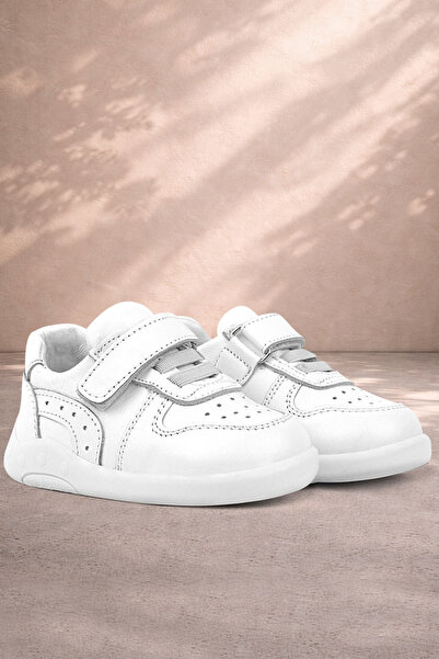 Rakerplus Hakiki Deri Beyaz Anatomik Bebek Spor Ayakkabı