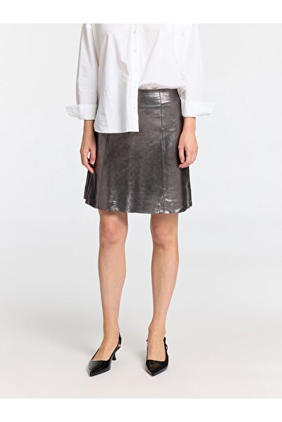 Selected Femme Lederminirock Metallic