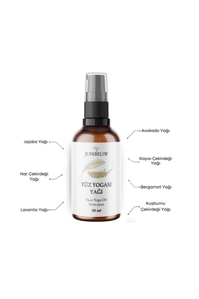 junibeliw Yüz Yogası Yağı 30 ml Cam Şişede %100 Saf ve Doğal (Face Yoga Oil)