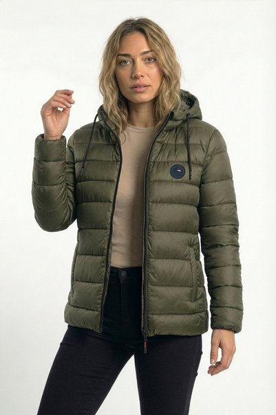 D1fference Women's Lined Windproof Hooded Puffer Coat