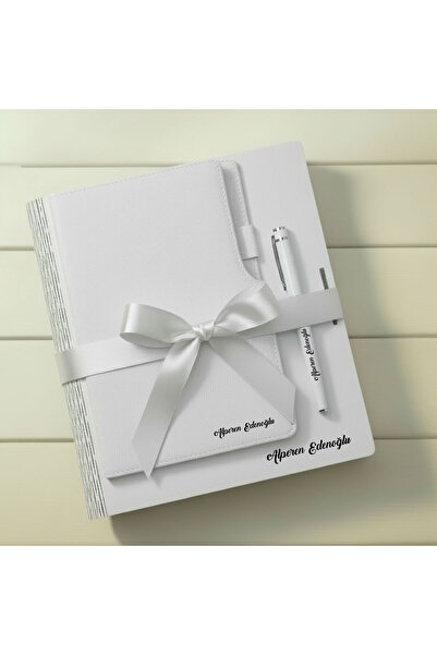 ertal hediyelik Kişiye Özel Renkli Ahşap Kutusunda A/5 Defter & Metal Tükenme...