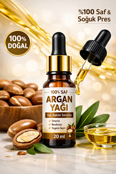 Genel Markalar Life %100 Saf Argan Yağı Saç Bakım Serumu 20 ml Onarıcı Besleyici