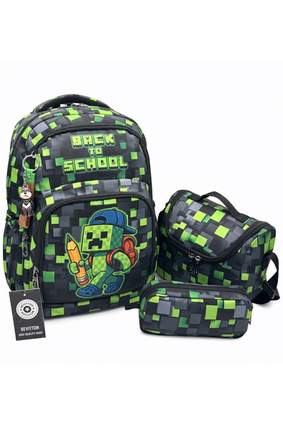 Bevitton Rucsac impermeabil pentru școala primară Set de 3 rucsacuri pentru ș...