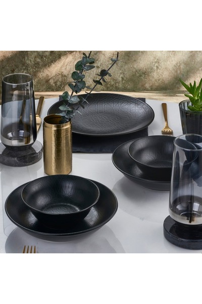 Güral Porselen Ece 18 Parça 6 Kişilik Matt Bone Yemek Takımı