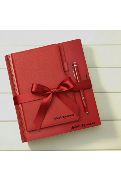 ertal hediyelik Kişiye Özel İsimli Renkli Ahşap Kutusunda Ajanda Not Defteri ...