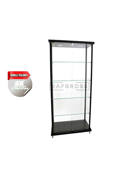 RAFAX Kurulu Teslimat, 40x80xh175,camlı Dolap, Camlı Vitrin, Koleksiyon Dolab...
