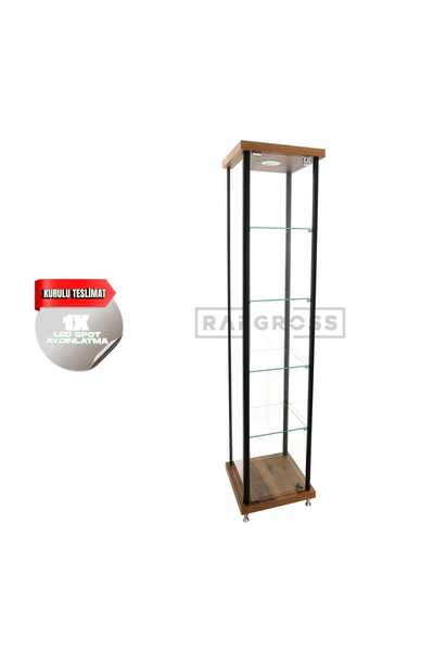 RAFAX Kurulu Teslimat, 40x40xh175,camlı Dolap, Camlı Vitrin, Koleksiyon Dolab...