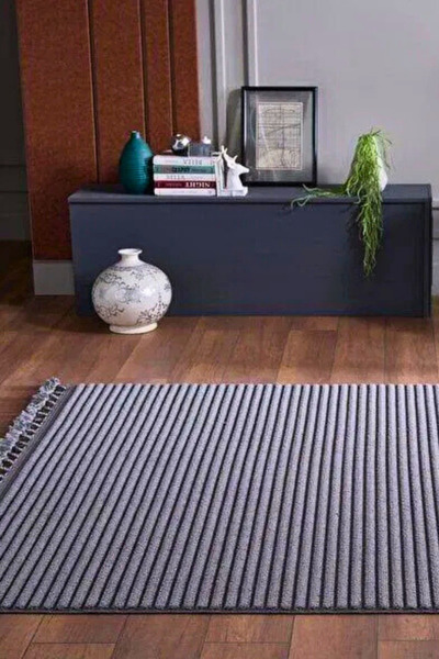 GÜMÜŞSUYU Deco Alvin 12612 Yeni Yüksek Kalite Modern Kabartmalı Örgü Saçaklı ...