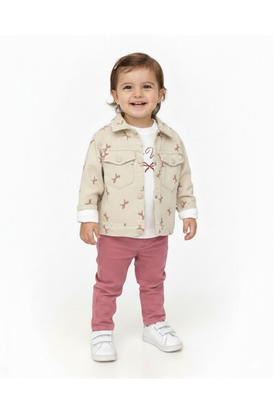 voyyo kids baby Set de sărbătoare din 3 piese pentru fetițe, cu jachetă și pa...