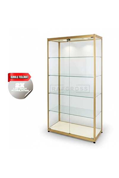 RAFAX Kurulu Teslimat, 40x80xh180,camlı Dolap, Camlı Vitrin, Koleksiyon Dolab...