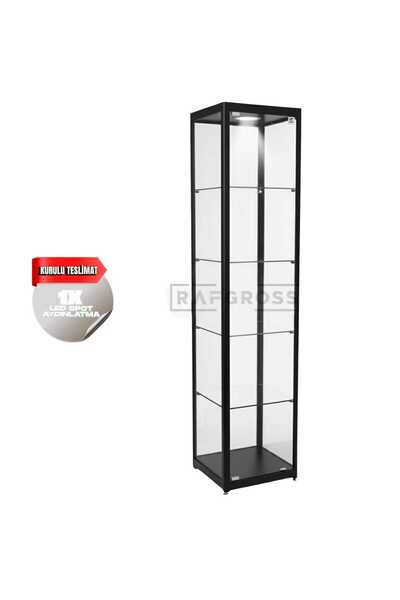RAFAX Kurulu Teslimat,Camlı Dolap, Camlı Vitrin, Koleksiyon Dolabı,40x40xh:180