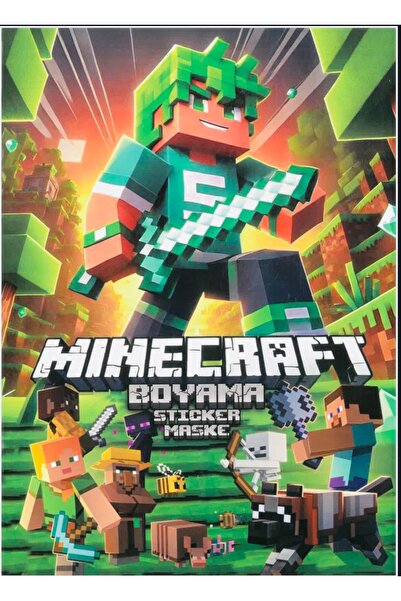 Deniz Oyuncak BOYAMA KİTABI STICKER HEDİYELİ ARKA KAPAK KESİLEREK MASKE YAPIL...