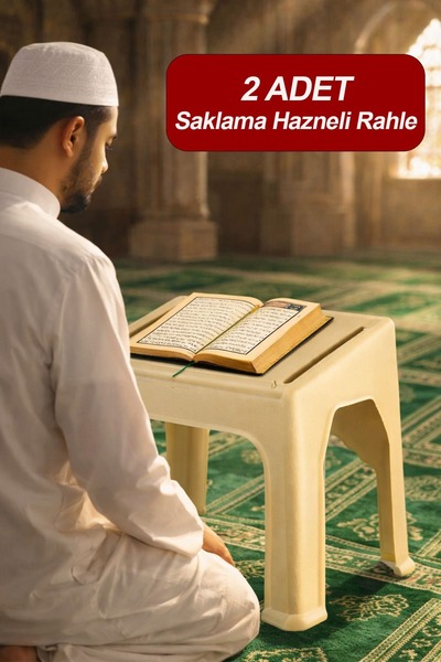 Alezy RHL Hazneli Kuran Okuma Yer Rahlesi 46x32cm