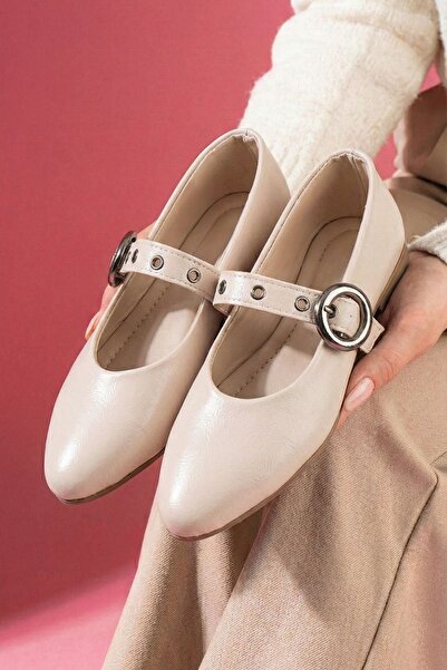 FUGA MODA Allegra bež naborani prsten od lakirane kože sa niklom i Kaiš sa ko...