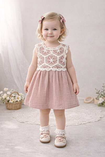 Miniworld Tri̇ko Robali Muslin Dress 3 - 6 Age Group 17494