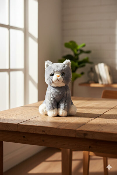 Olomo Peluş Oturan Kedi – 23 cm Yumuşak ve Gerçekçi – Çocuklar İçin Güvenli O...