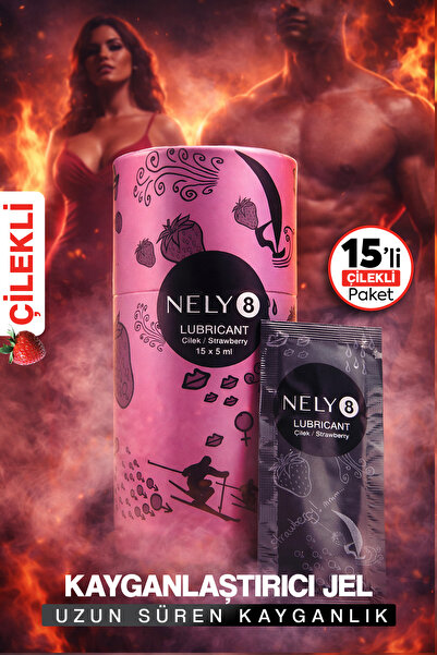 Nely8 Çilek Aromalı Kayganlaştırıcı Jel 5ml x 15 Adet