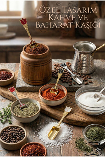 EMBazaar Multi-Purpose Silver Mixed Color Spice and Coffee Measuring Spoon wi...